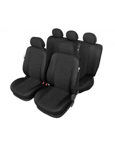 Peugeot 1007 todos los años-Resistente Al Agua Delantero Protectores De Cubiertas de Asiento de Coche Negro